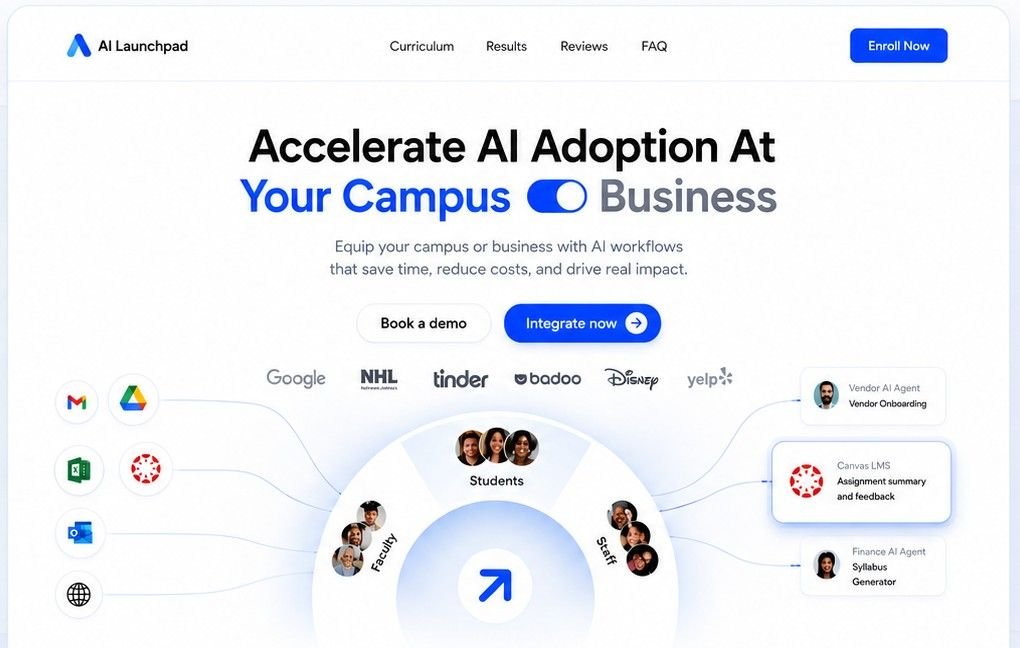A sales page built by Skilla for an AI adoption offer